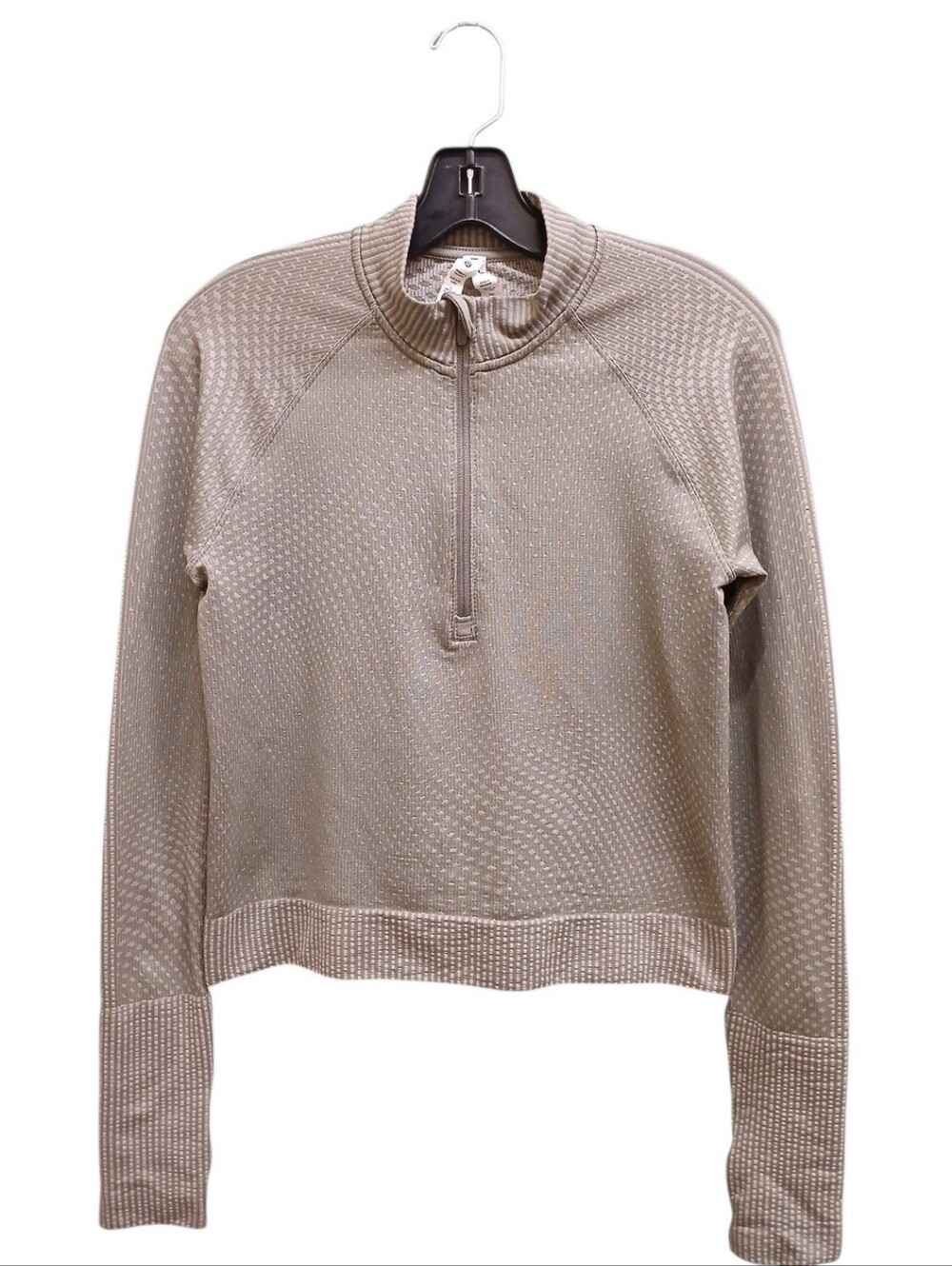lululemon athletica Rest Less Cropped Half-Zip Textured Knit Pullover Size 8